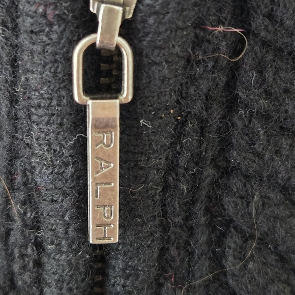 Ralph Lauren Womens Vest Medium Vintage Full Zip Hand Knit 100% Lambs Wool Check - Picture 6 of 16